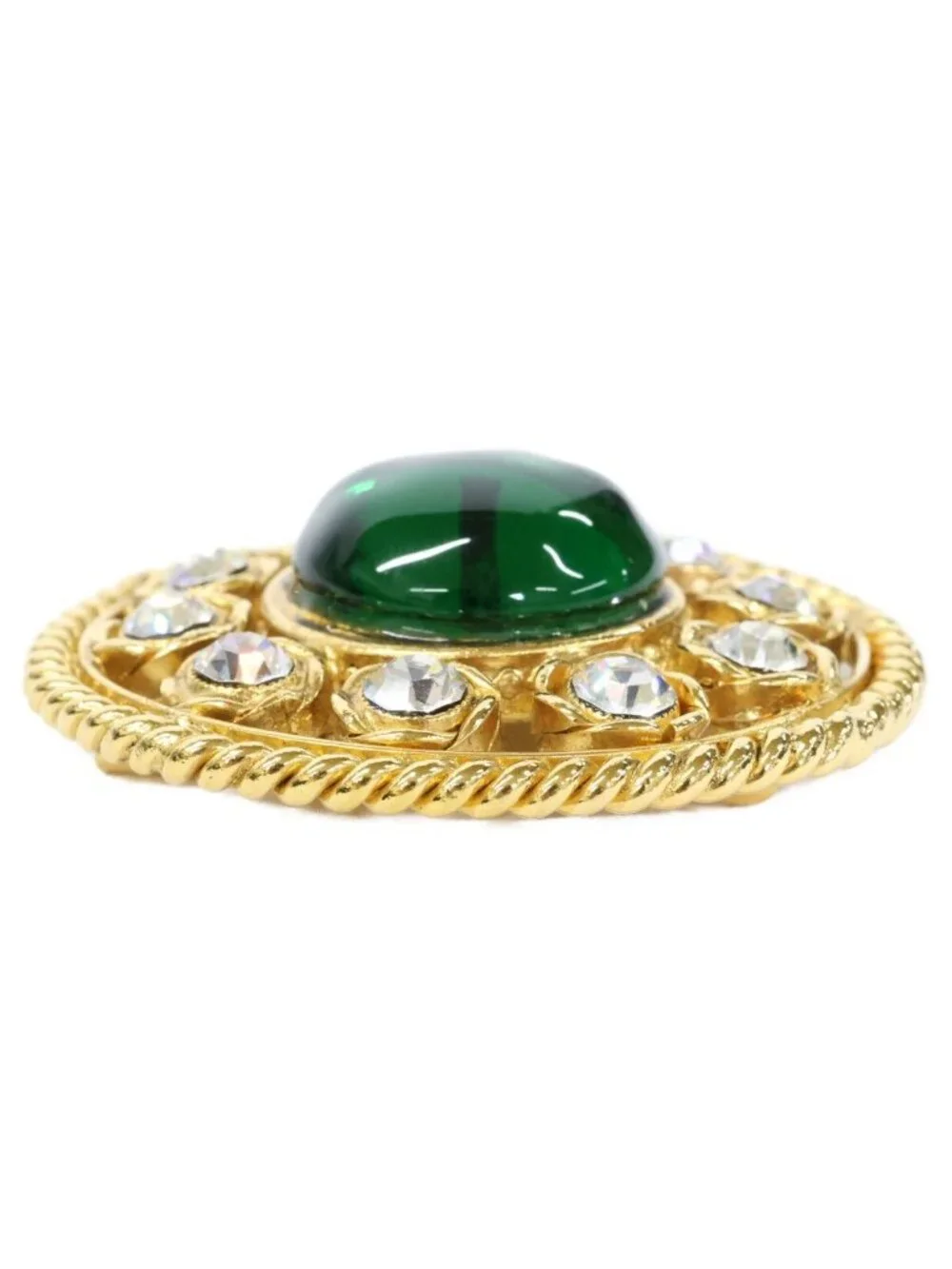 Chanel 2 5 Gripoix Circle Brooch